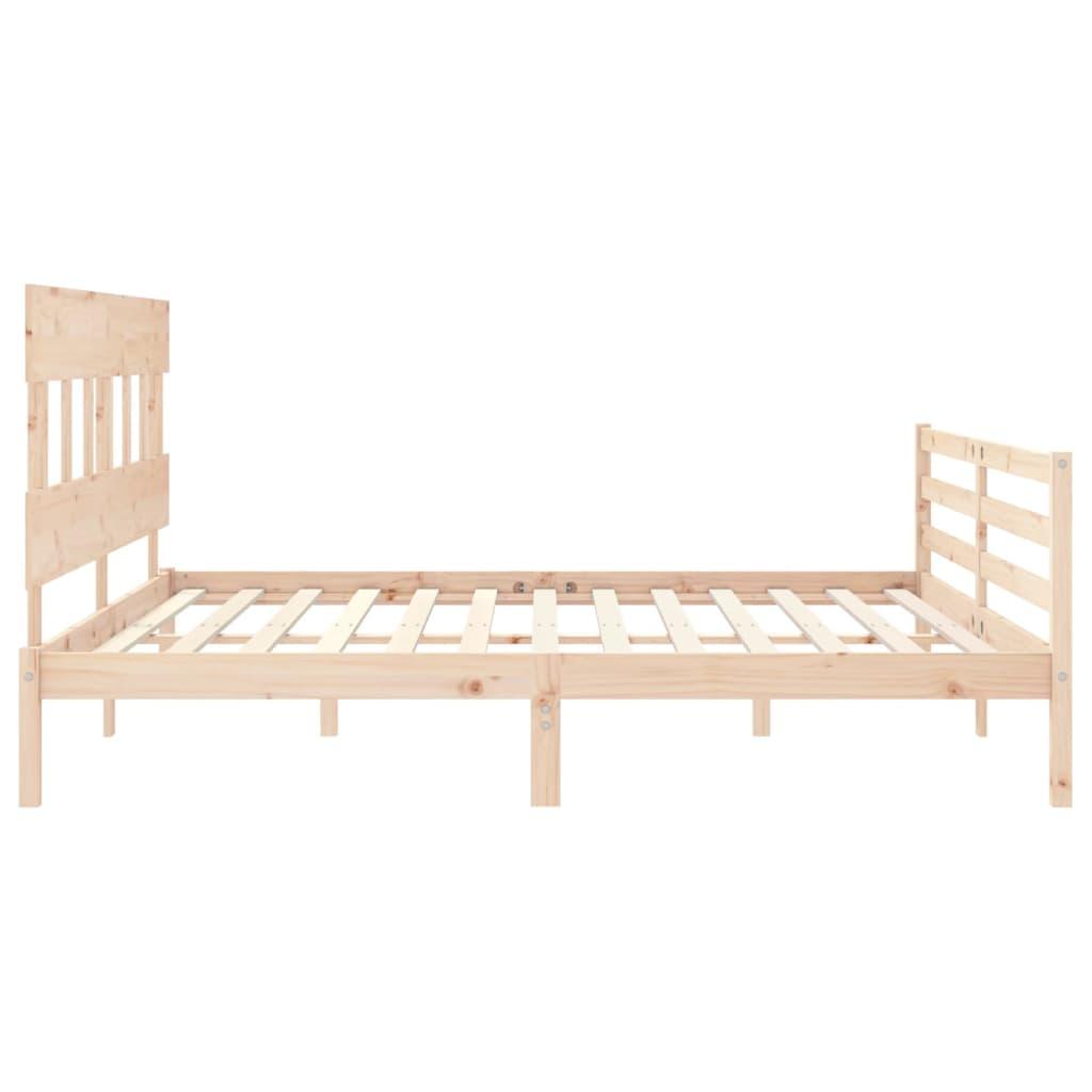 Bed Frame without Mattress 183x203 cm King Solid Wood