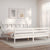 Bed Frame without Mattress White 183x203 cm King Solid Wood