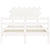 Bed Frame without Mattress White 135x190 cm Solid Wood