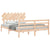 Bed Frame without Mattress 150x200 cm Solid Wood