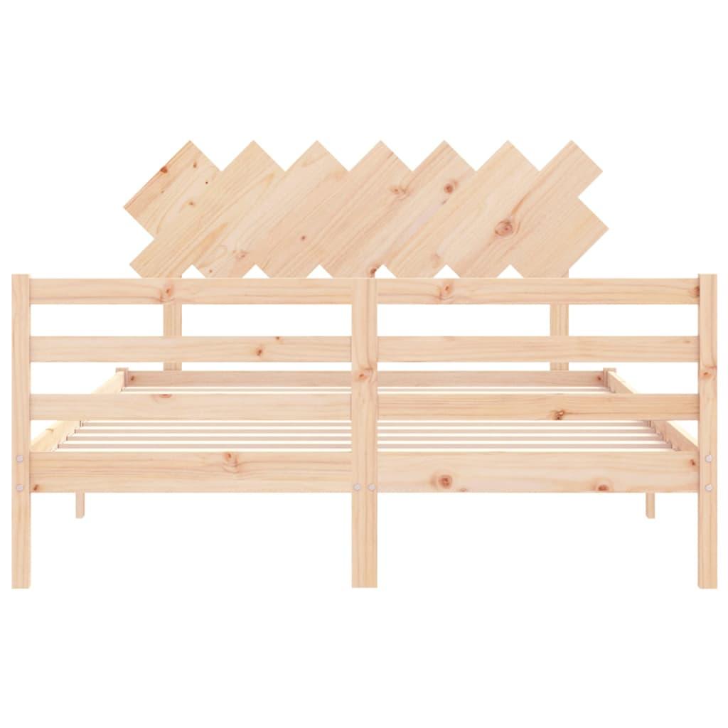 Bed Frame without Mattress 150x200 cm Solid Wood