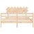 Bed Frame without Mattress 150x200 cm Solid Wood