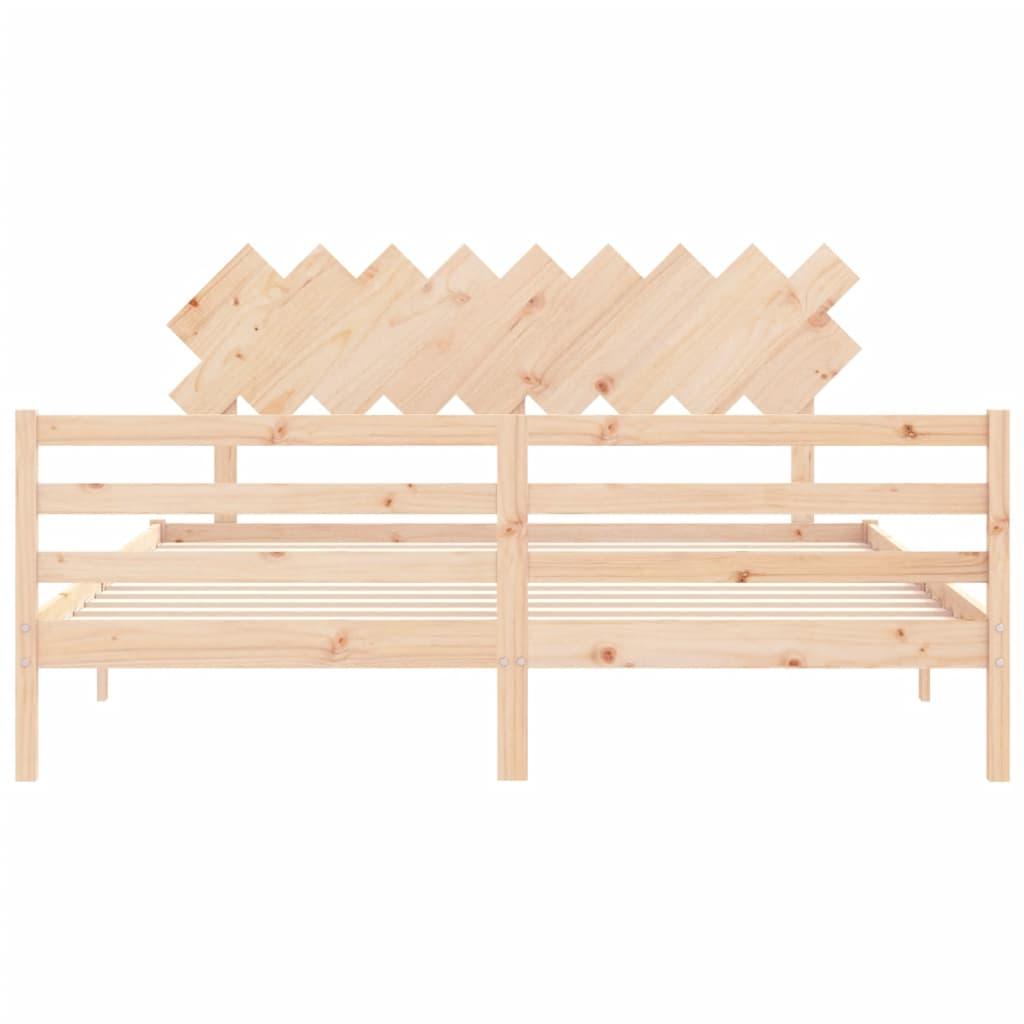 Bed Frame without Mattress 183x203 cm King Solid Wood