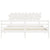 Bed Frame without Mattress White 183x203 cm King Solid Wood