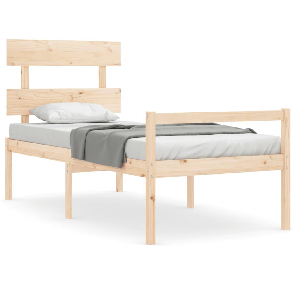 Senior Bed without Mattress 90x190 cm Solid Wood