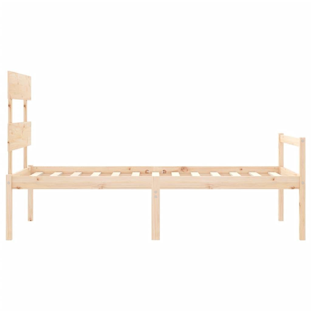 Senior Bed without Mattress 90x190 cm Solid Wood