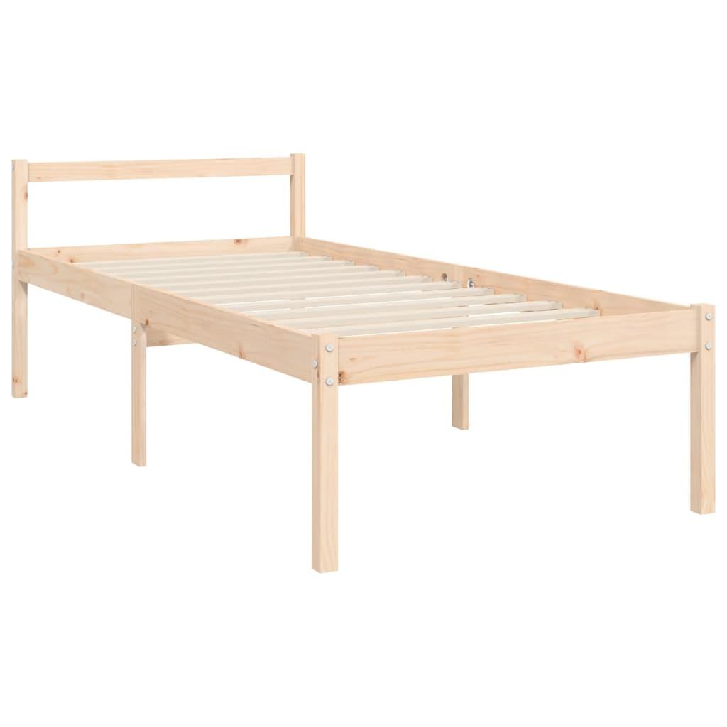 Senior Bed without Mattress 90x190 cm Solid Wood