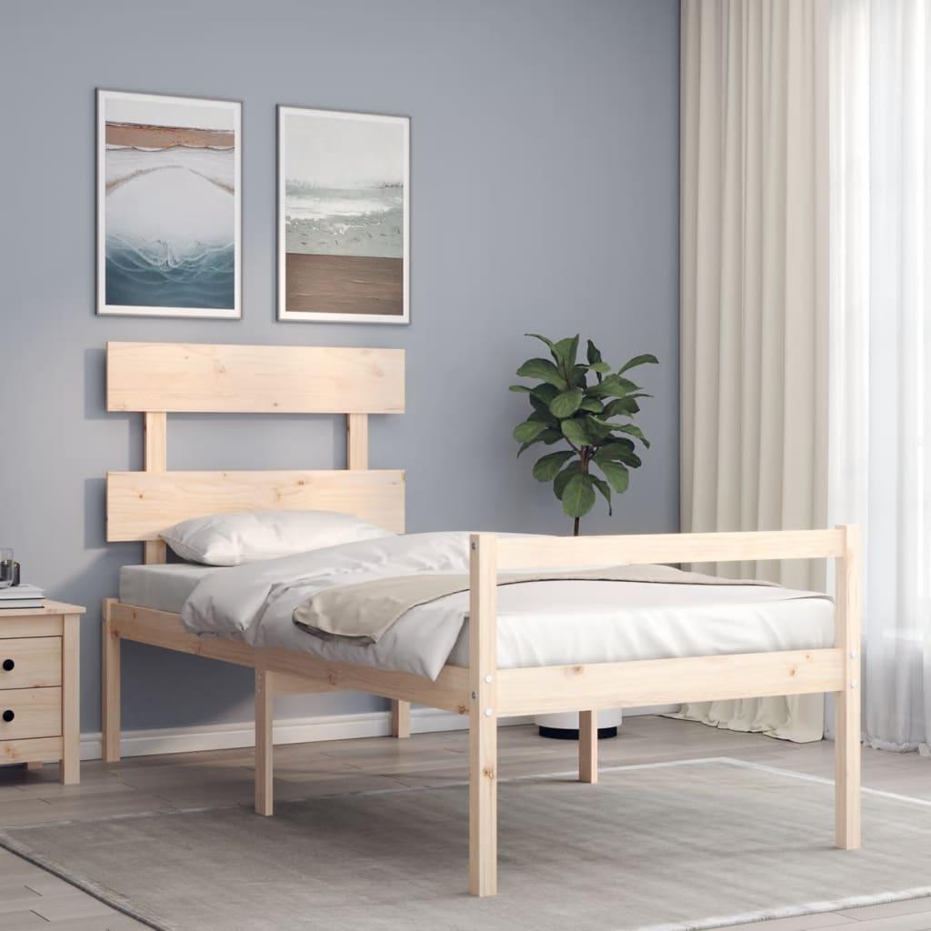 Senior Bed without Mattress 90x190 cm Solid Wood