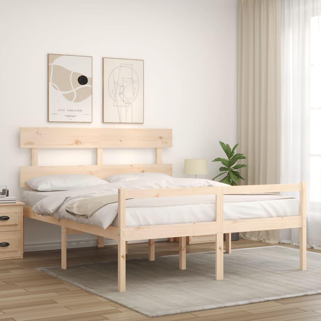 Senior Bed without Mattress 150x200 cm Solid Wood