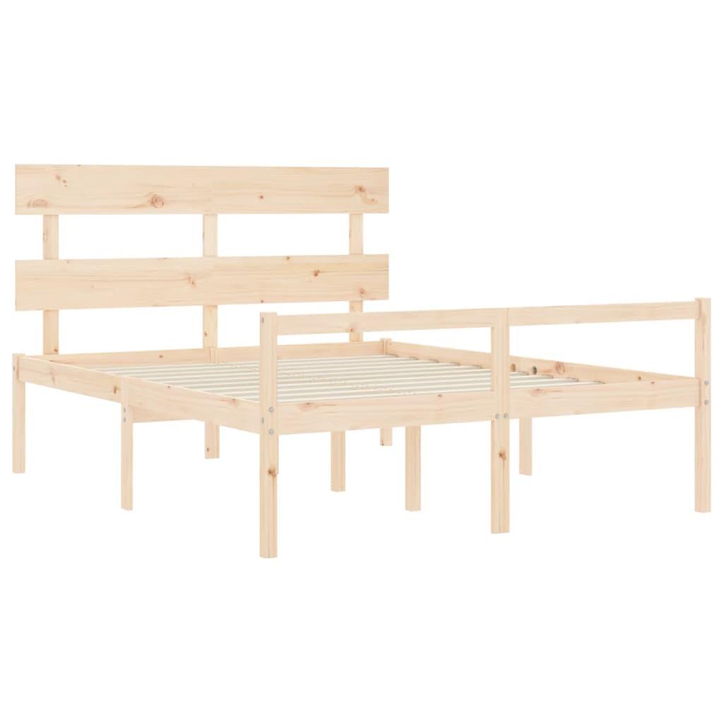 Senior Bed without Mattress 150x200 cm Solid Wood