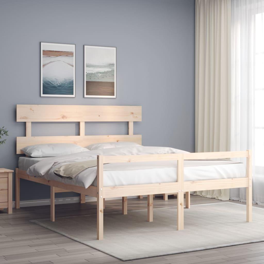 Senior Bed without Mattress 150x200 cm Solid Wood