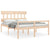 Senior Bed without Mattress 150x200 cm Solid Wood