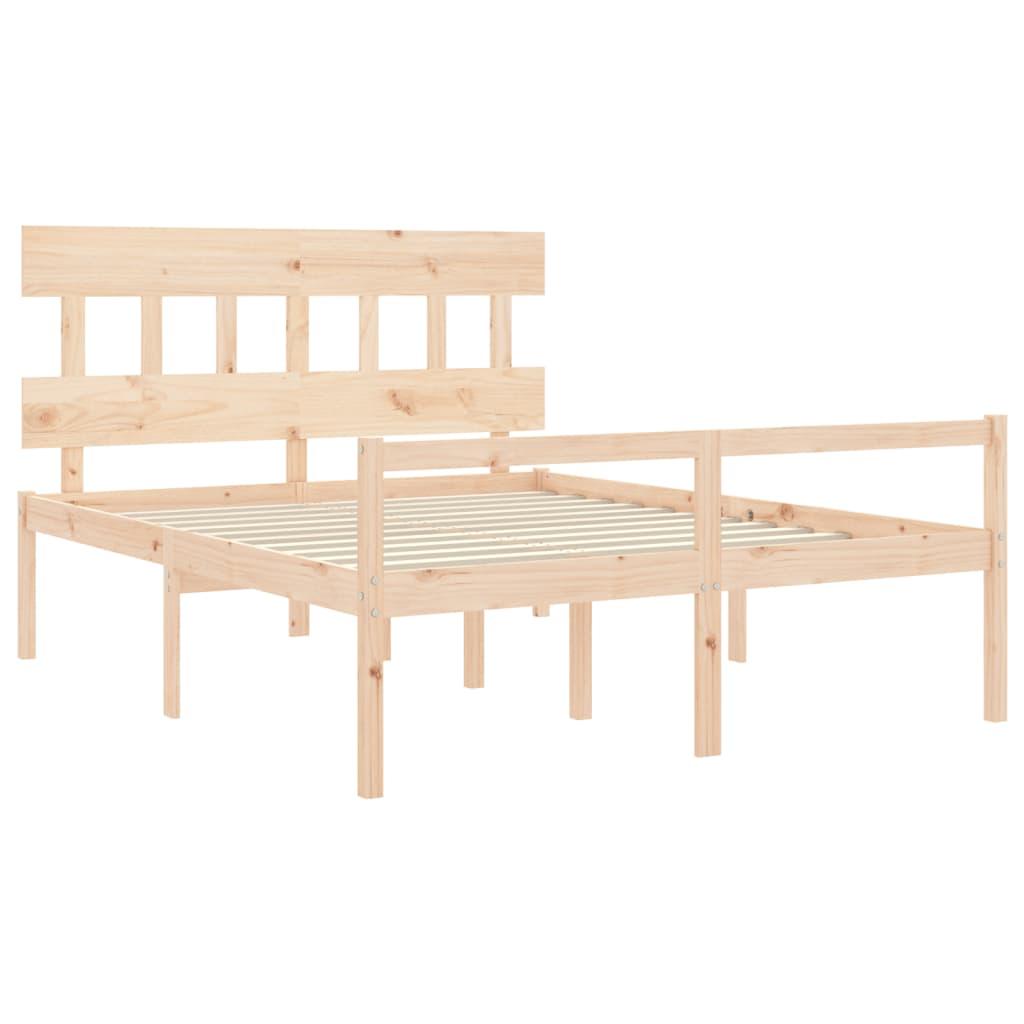 Senior Bed without Mattress 150x200 cm Solid Wood