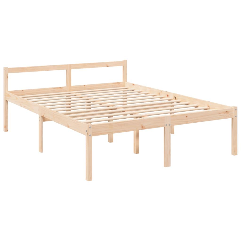 Senior Bed without Mattress 150x200 cm Solid Wood