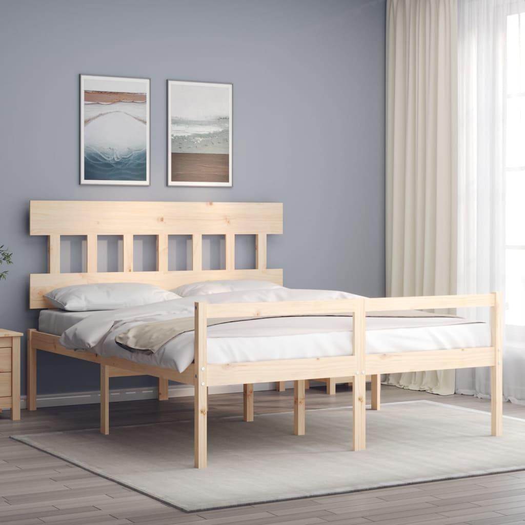 Senior Bed without Mattress 150x200 cm Solid Wood