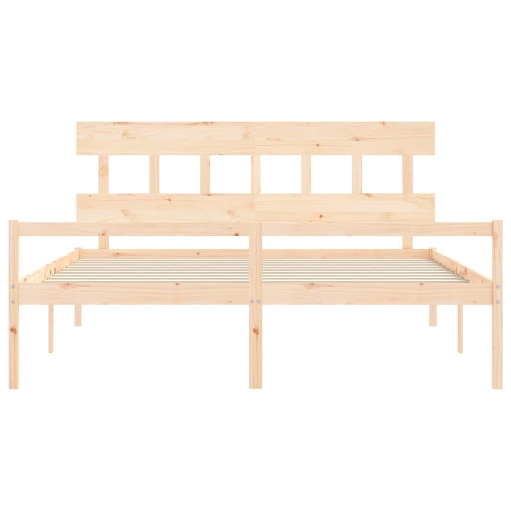 Senior Bed without Mattress 183x203 cm King Solid Wood