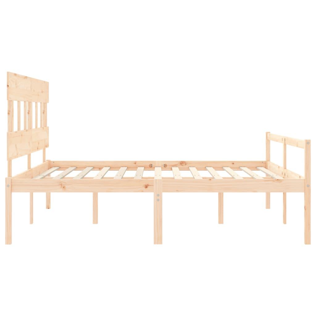 Senior Bed without Mattress 183x203 cm King Solid Wood