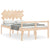 Senior Bed without Mattress 135x190 cm Solid Wood