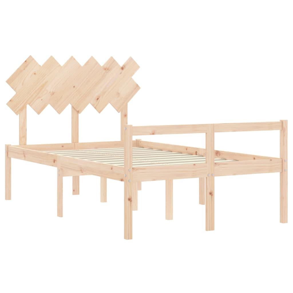 Senior Bed without Mattress 135x190 cm Solid Wood