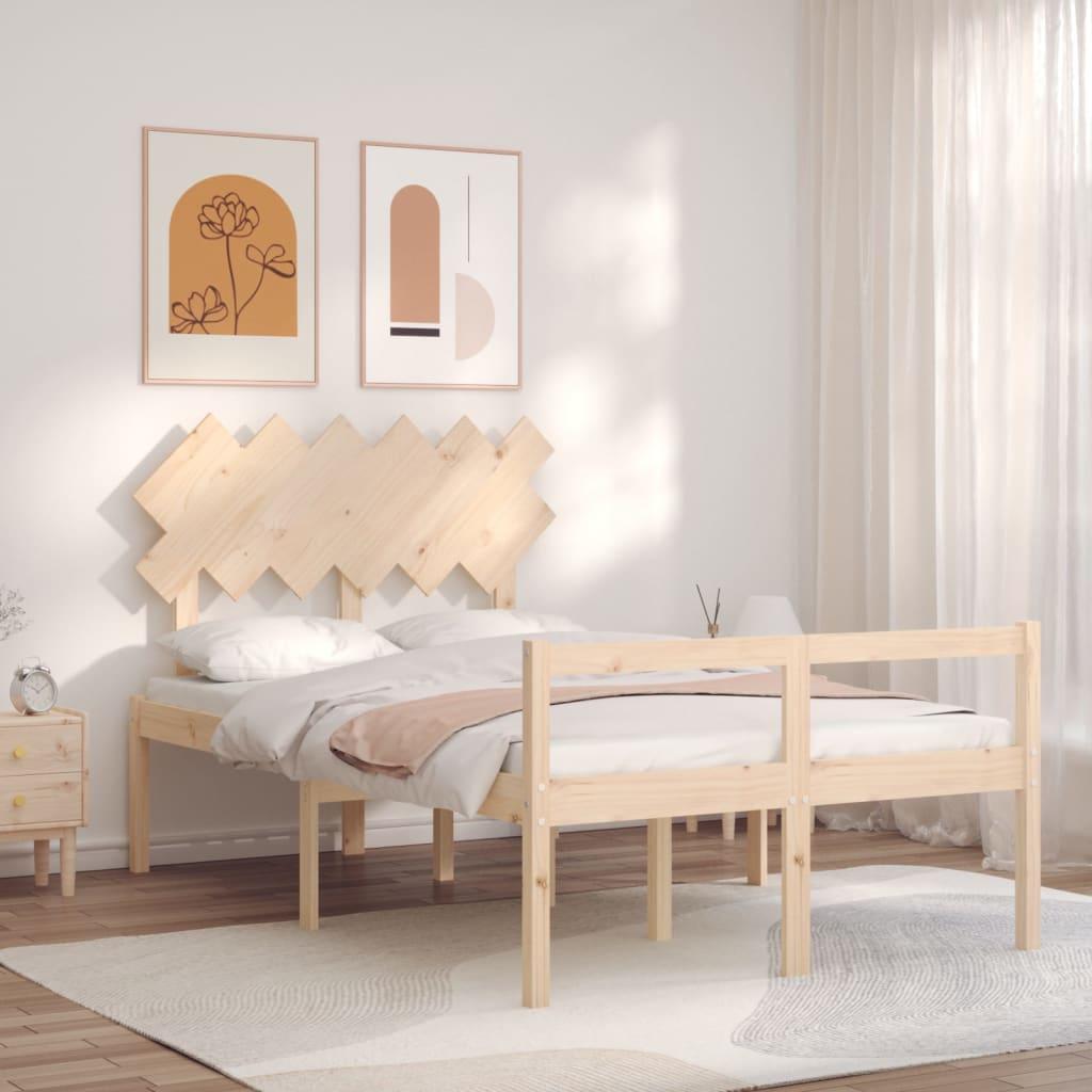 Senior Bed without Mattress 135x190 cm Solid Wood