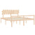 Senior Bed without Mattress 183x203 cm King Solid Wood