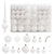 111 Piece Christmas Bauble Set White Polystyrene