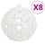 111 Piece Christmas Bauble Set White Polystyrene