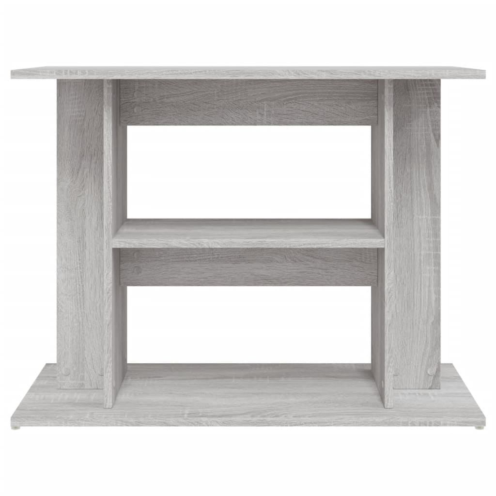 Aquarium Stand Grey Sonoma 80x35x60 cm Engineered Wood