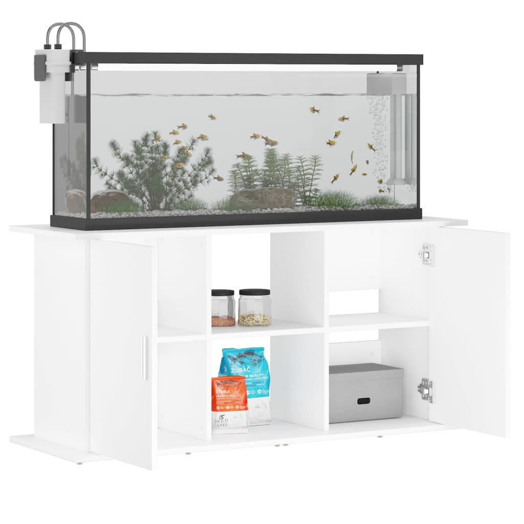 Aquarium Stand White 121x41x58 cm Engineered Wood