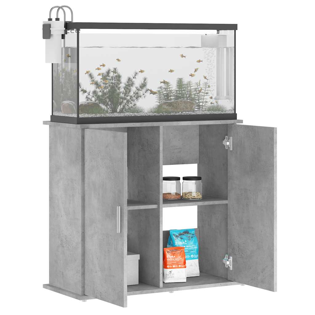 Aquarium Stand Concrete Grey 81x36x73 cm Engineered Wood