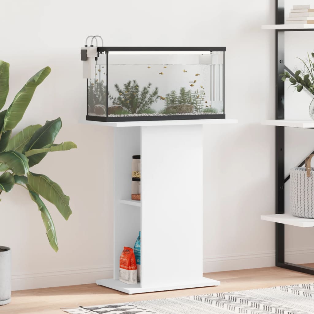 Aquarium Stand White 60.5x36x72.5 cm Engineered Wood