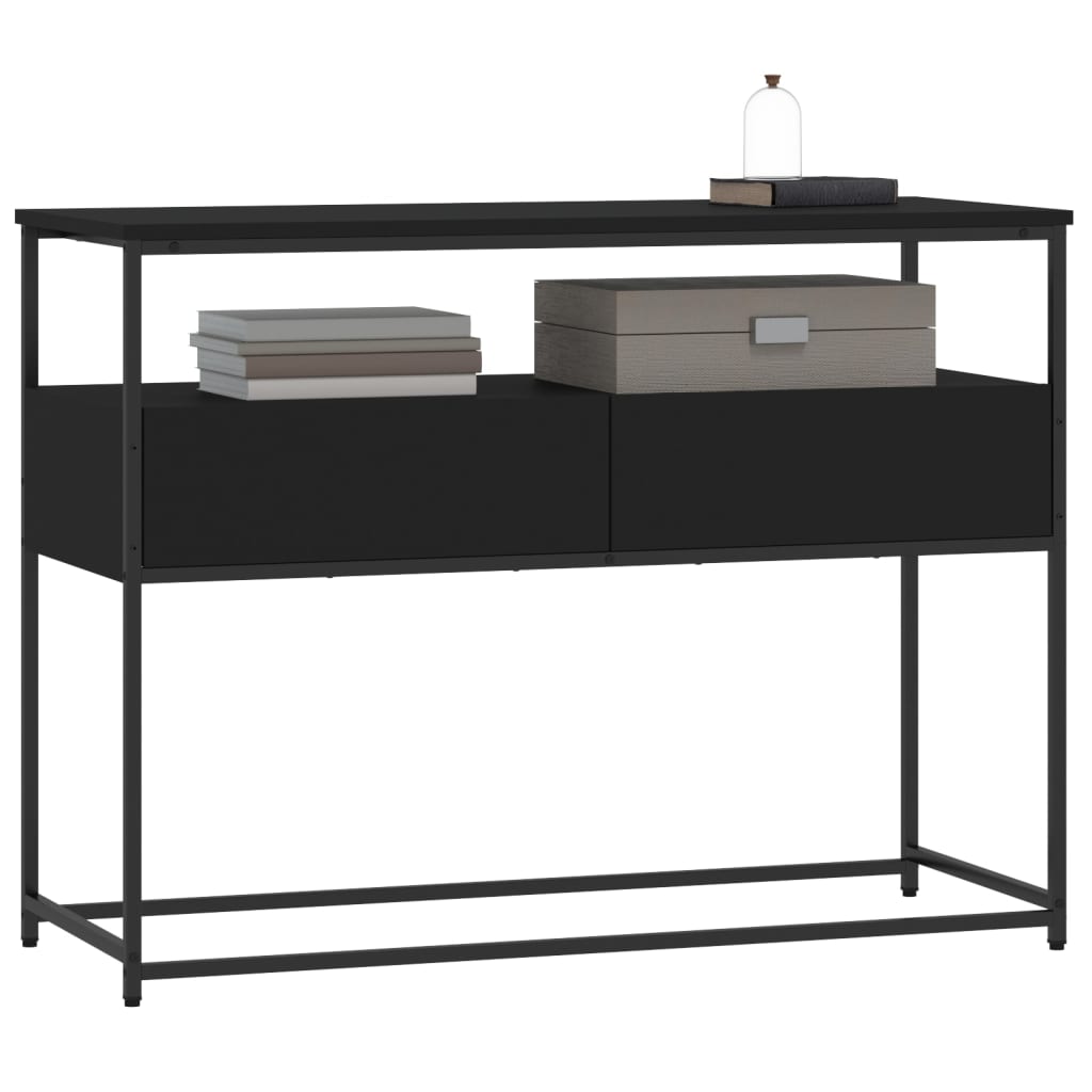 Console Table Black 100x40x75 cm Engineered Wood