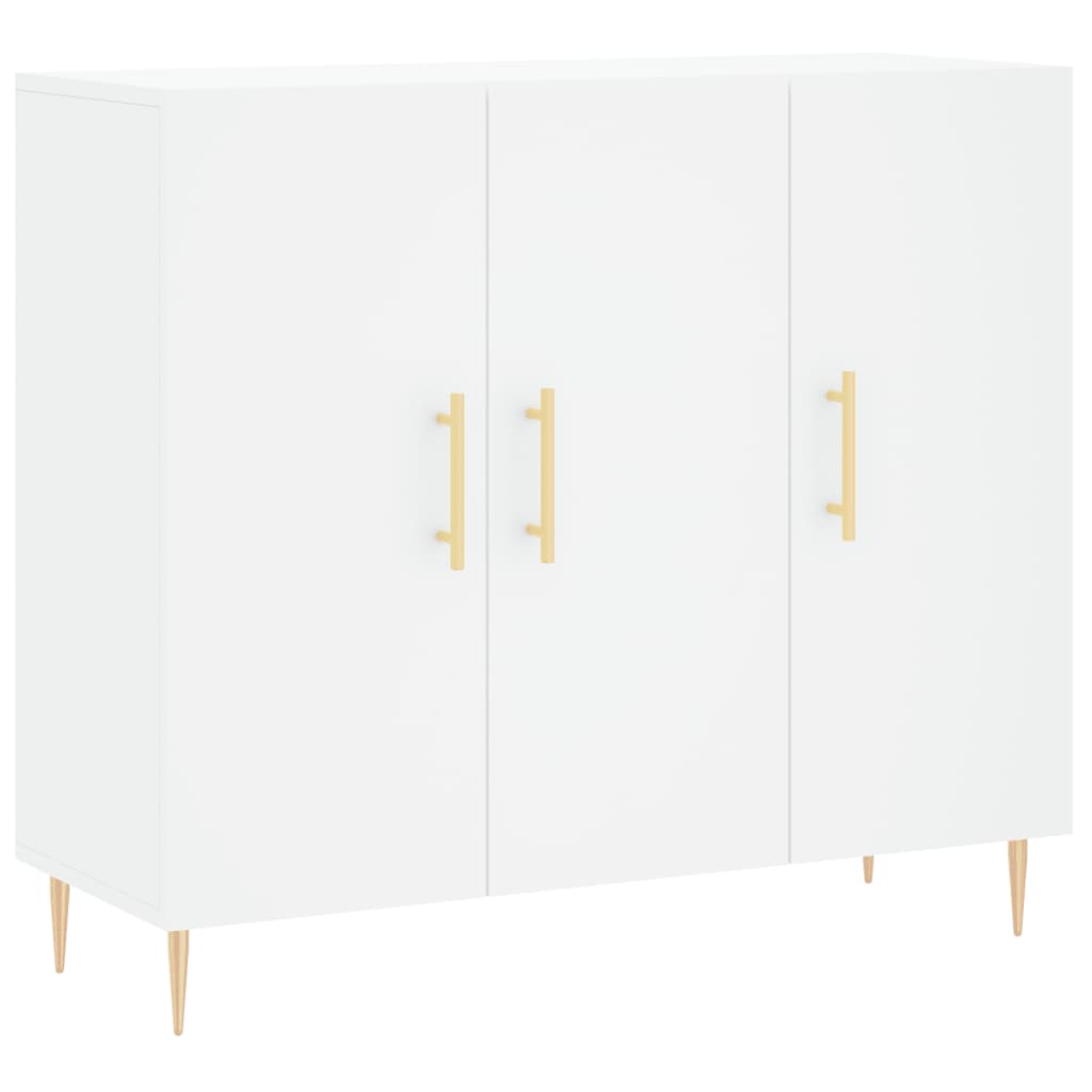 Sideboard White 90x34x80 cm Engineered Wood