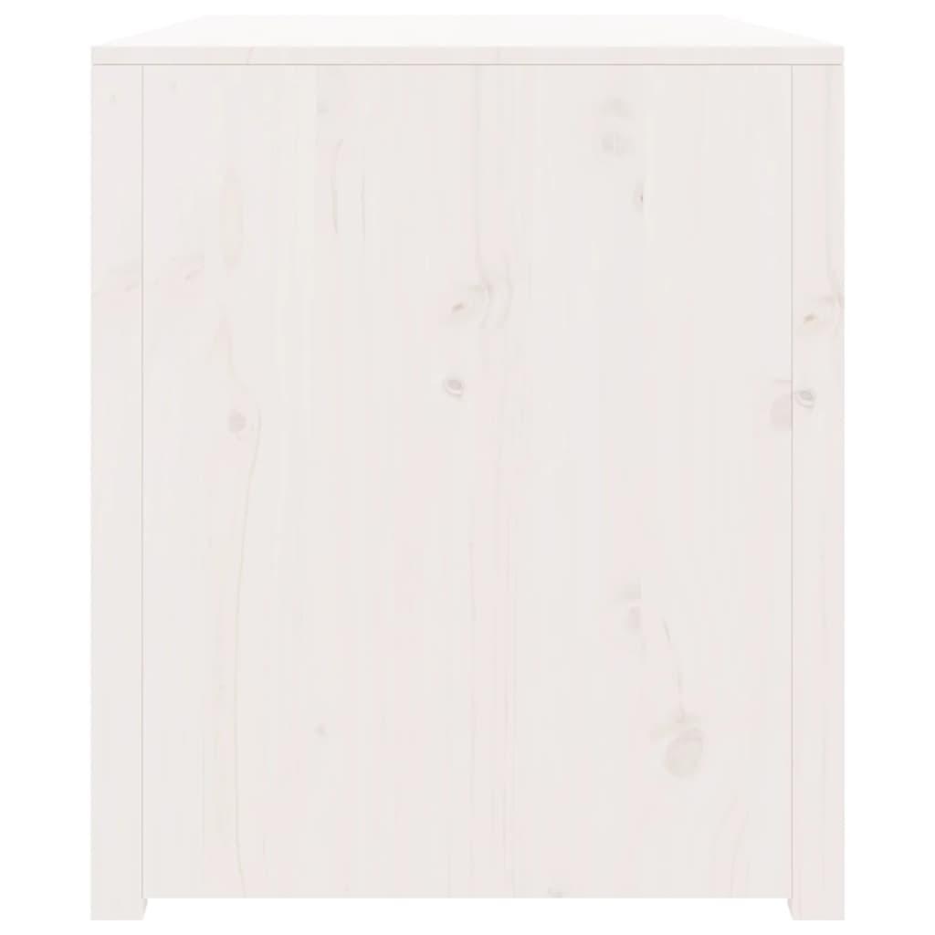 Outdoor Kitchen Cabinet MEPPEL White 106x55x64 cm Solid Wood Pine