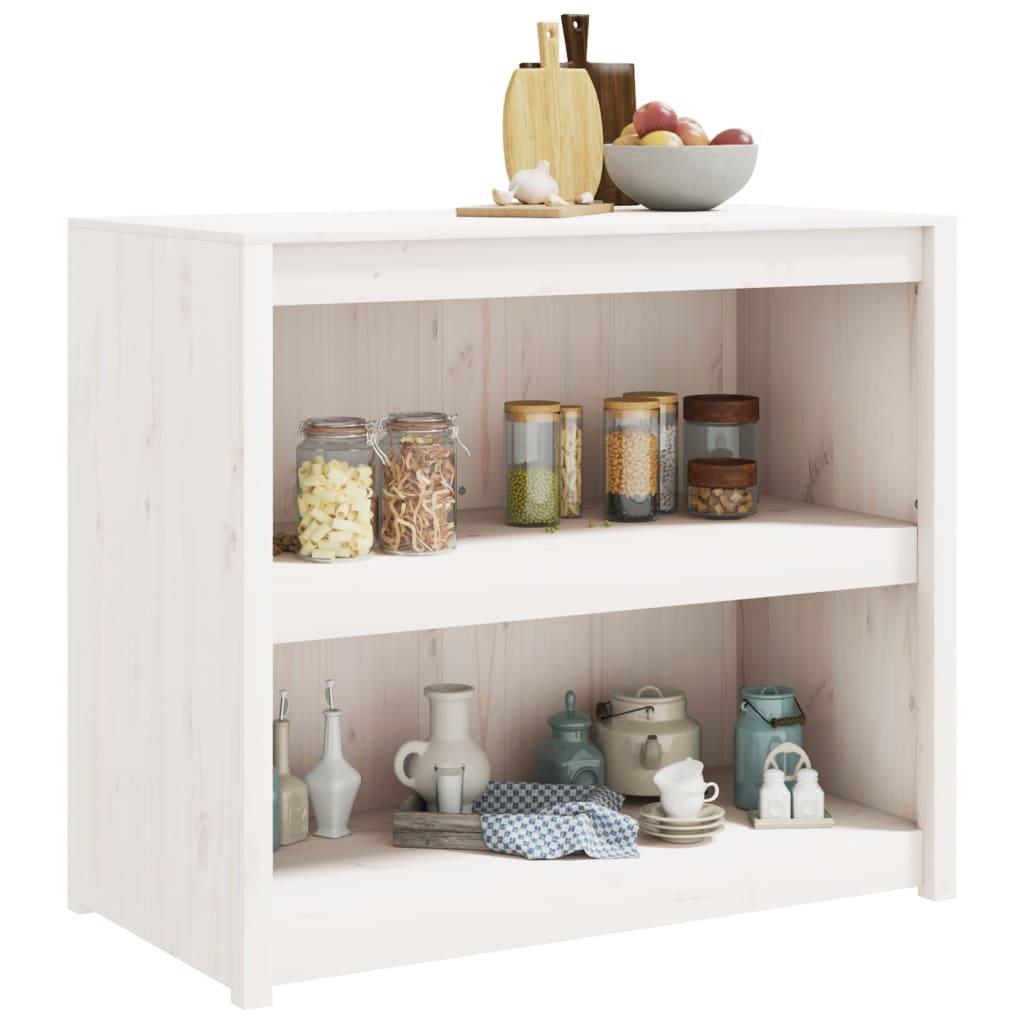 Outdoor Kitchen Cabinet MEPPEL White 106x55x92 cm Solid Wood Pine