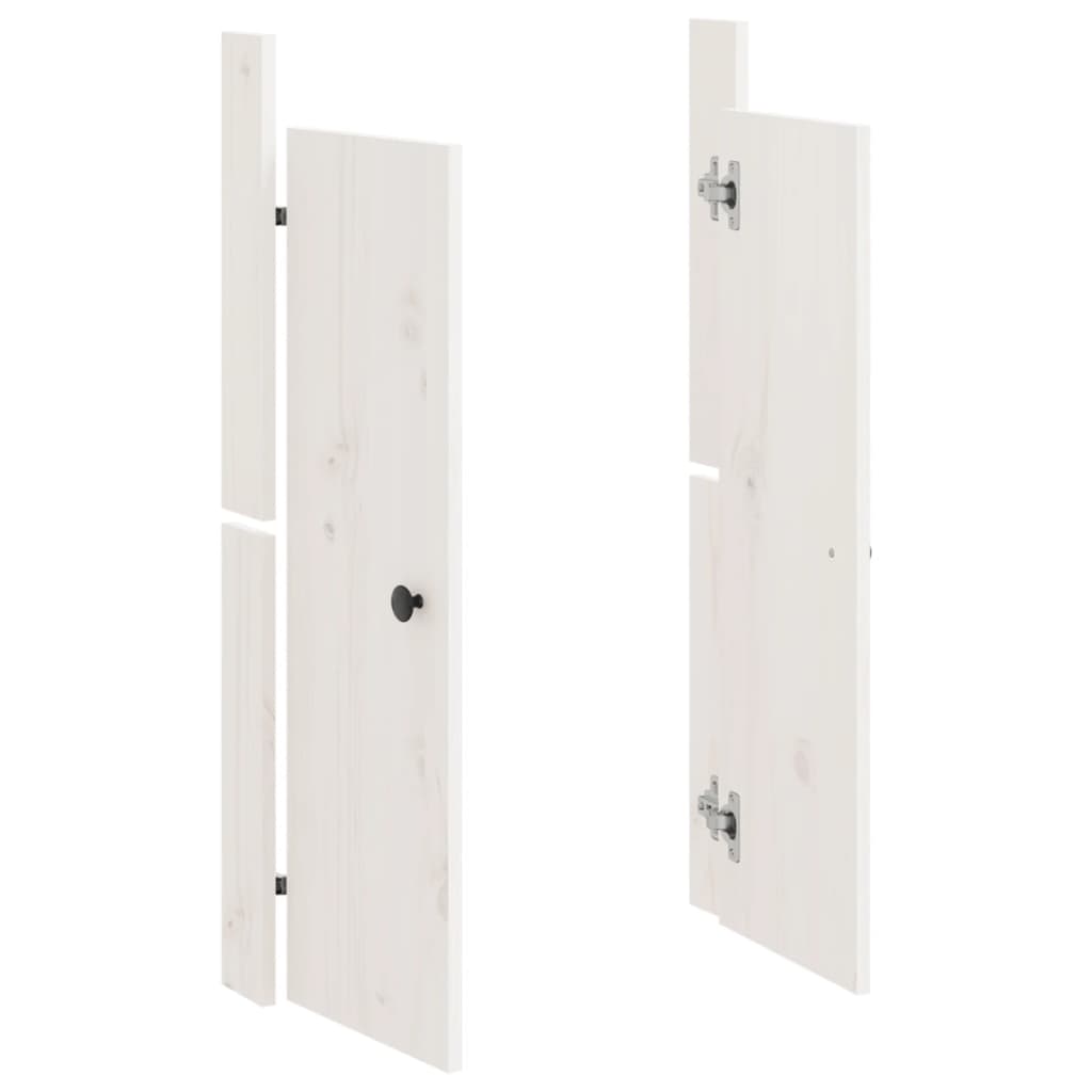 Outdoor Kitchen Doors MEPPEL 2 pcs White 50x9x82 cm Solid Wood Pine
