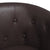 Tub Chair with Footstool Brown Faux Leather