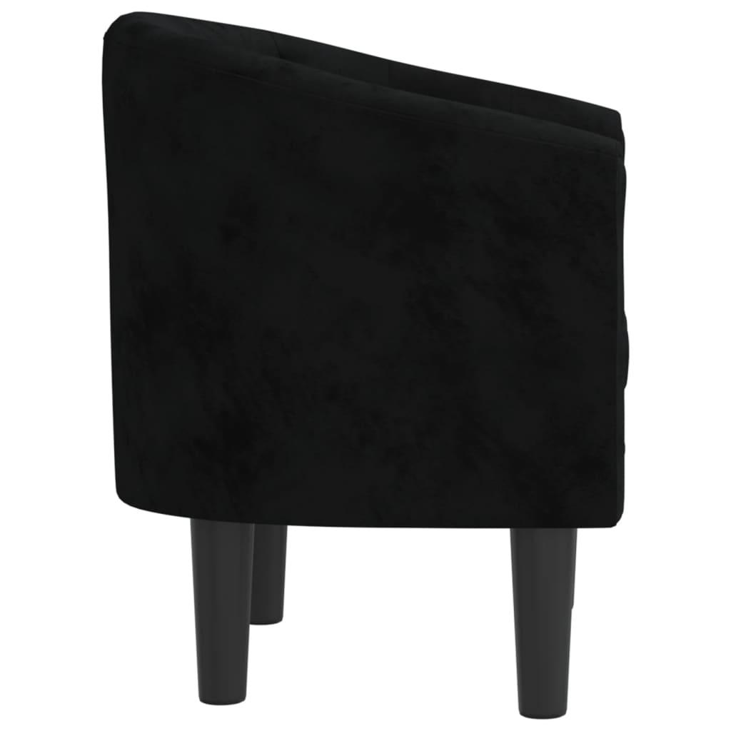 Tub Chair Black Velvet