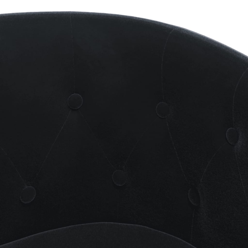 Tub Chair Black Velvet