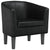 Tub Chair Black Faux Leather