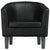 Tub Chair Black Faux Leather