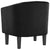 Tub Chair Black Faux Leather