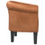 Tub Chair Brown Faux Leather