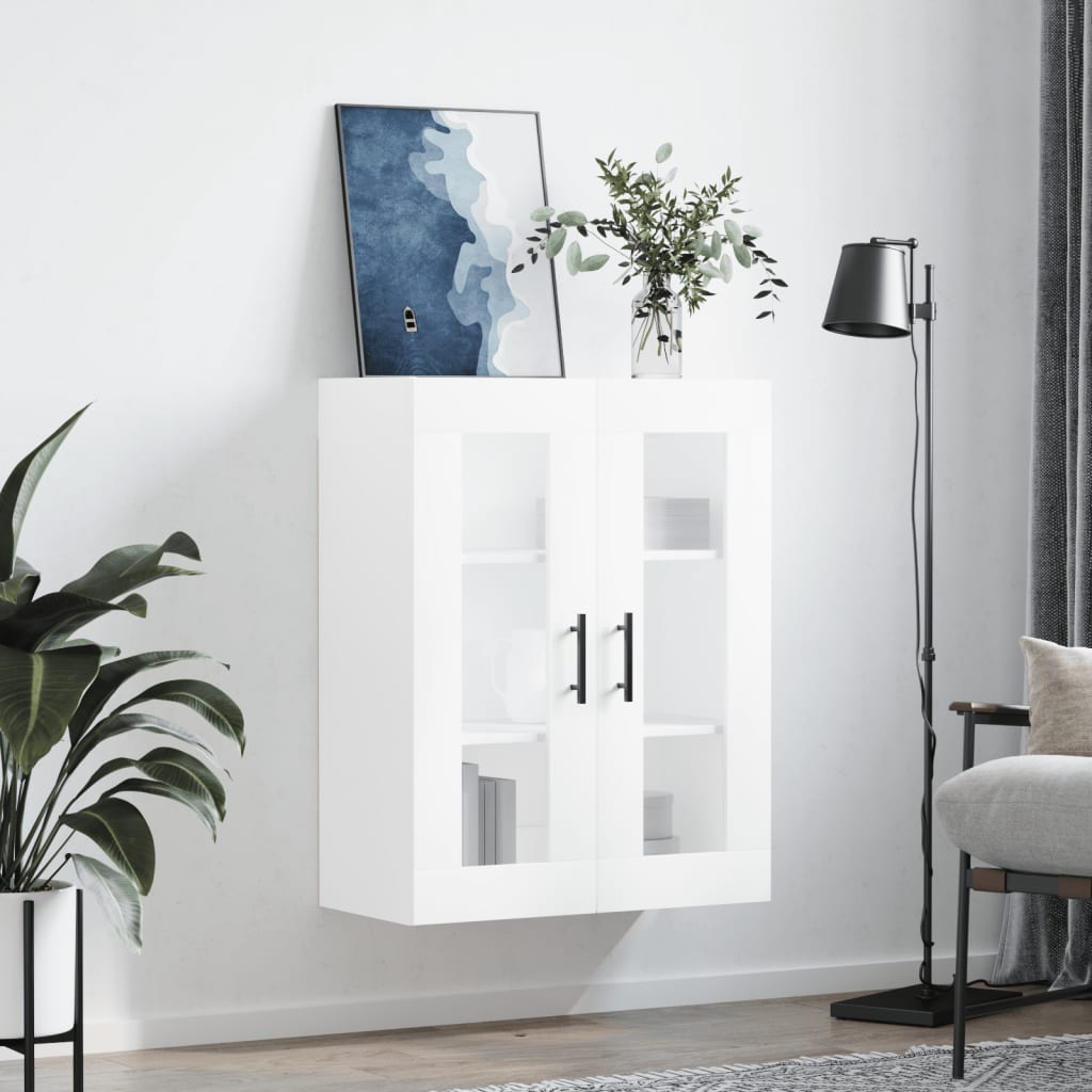 Wall Mounted Cabinet White 69.5x34x90 cm