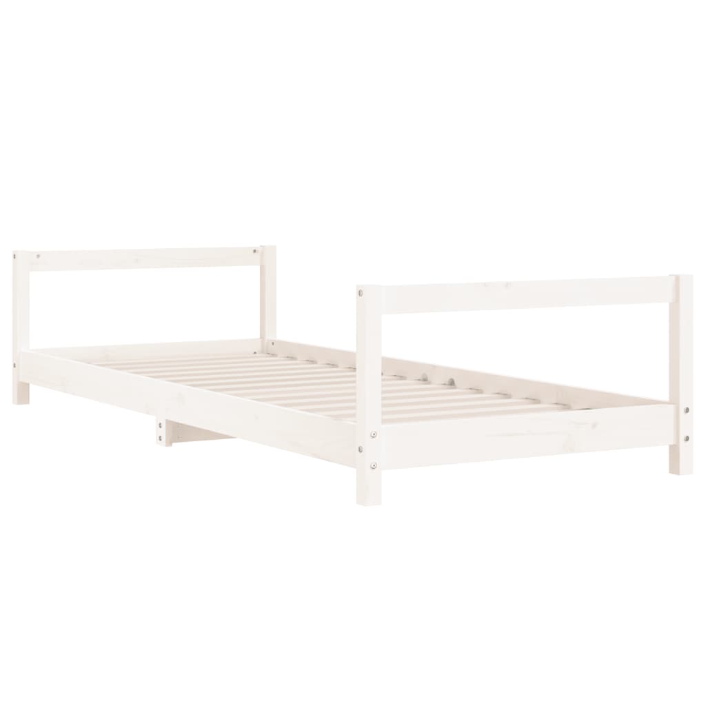 Kids Bed Frame White 90x190 cm Solid Wood Pine