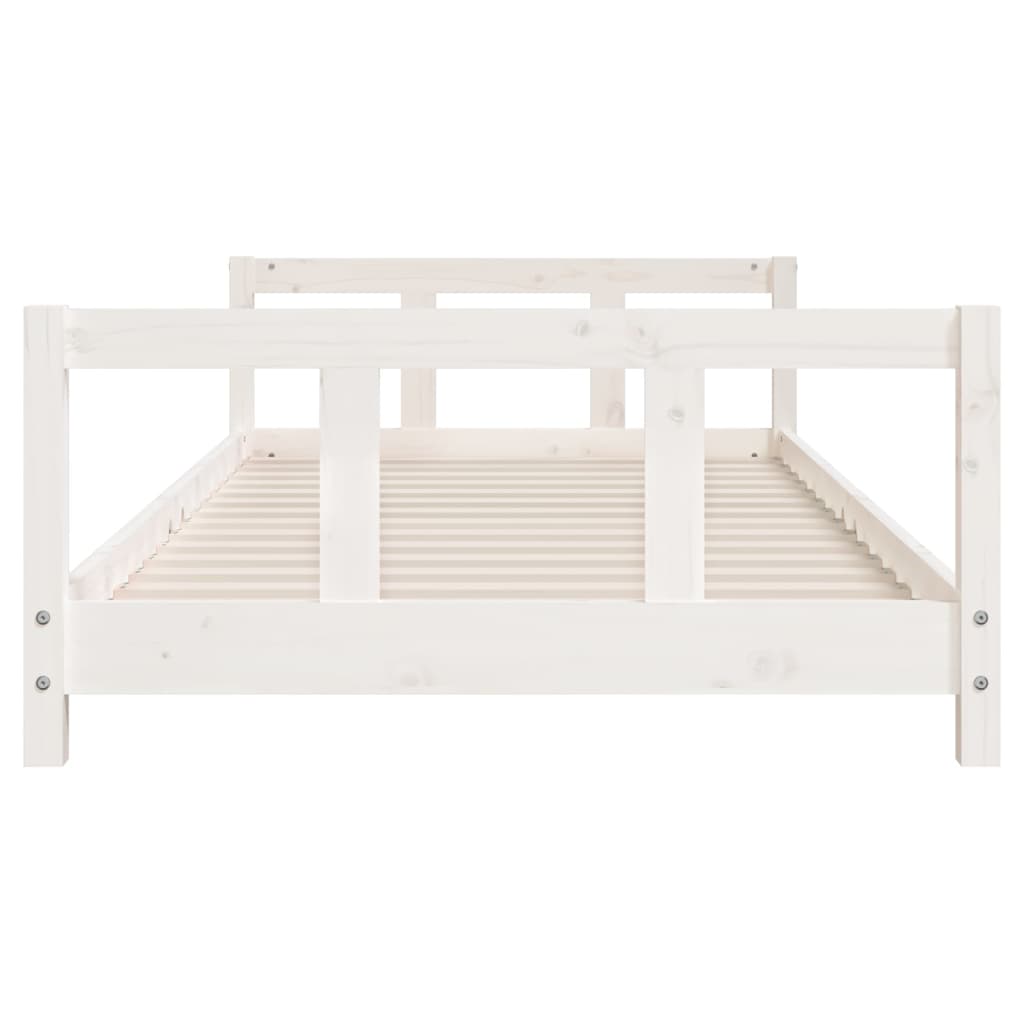 Kids Bed Frame White 90x190 cm Solid Wood Pine