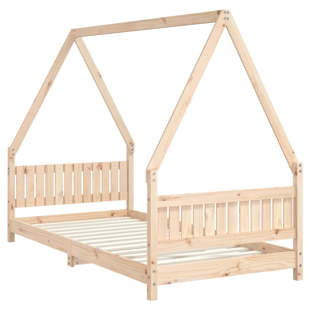 Kids Bed Frame 90x190 cm Solid Wood Pine