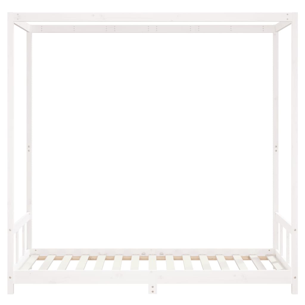 Kids Bed Frame White 90x190 cm Solid Wood Pine