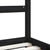 Kids Bed Frame Black 92x187 cm Single Solid Wood Pine