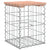 Garden Bench Gabion Design 33x31x42 cm Solid Wood Douglas